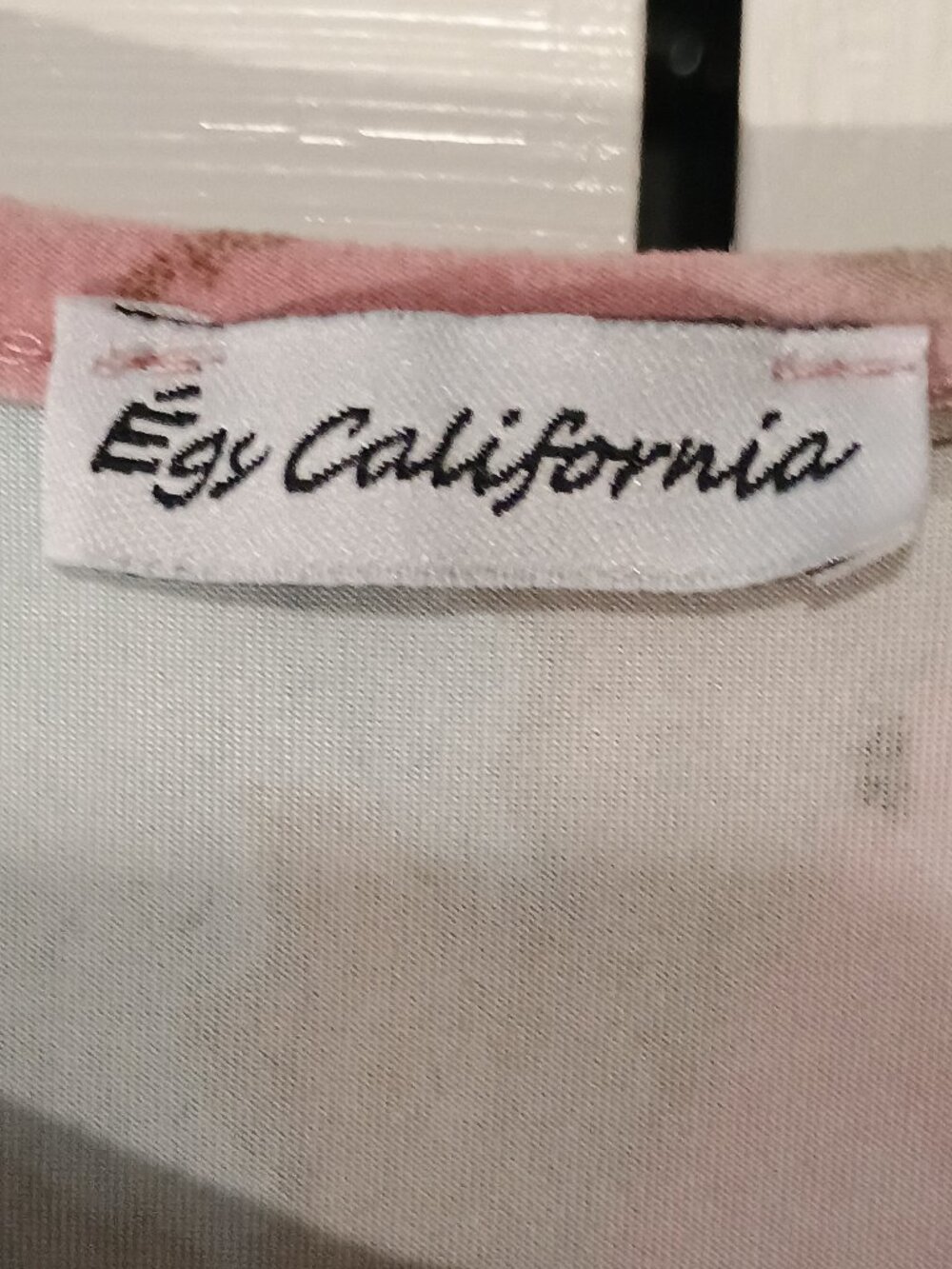 EGS California 2XL Pink Blue Tie Dye Babydoll Long Sleeve Stretch Dress - Picture 4 of 8
